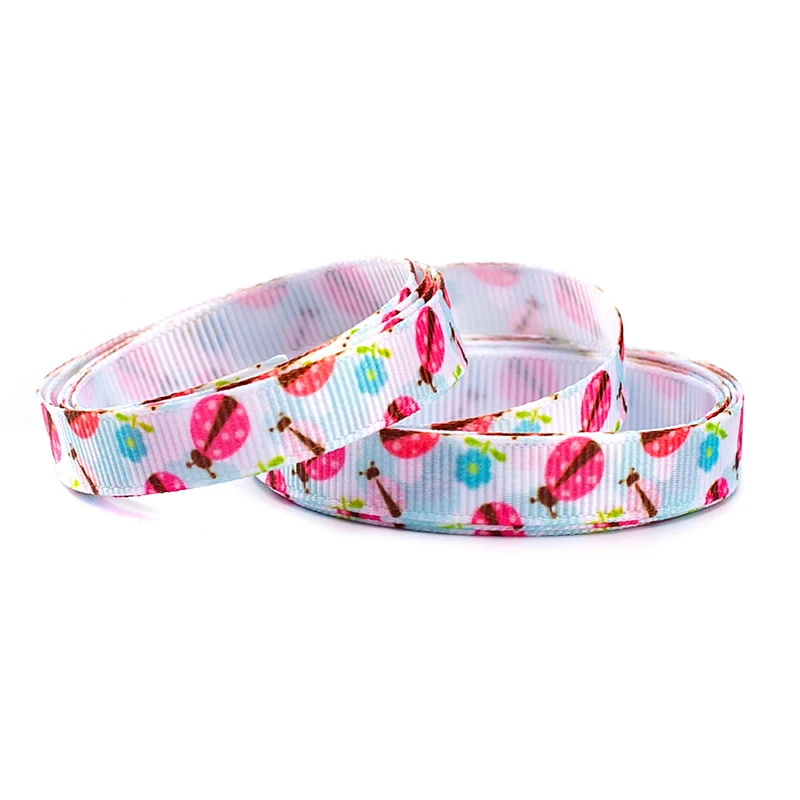3/8' 9mm dots & heat ribbon pattern printed grosgrain ribbons | Ribbons