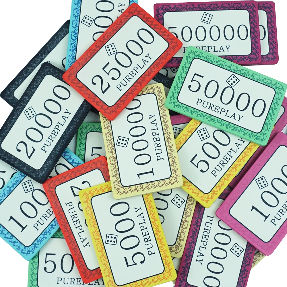 Керамическая доска прямоугольная Покерная фишка на заказ для семьи | Спорт и