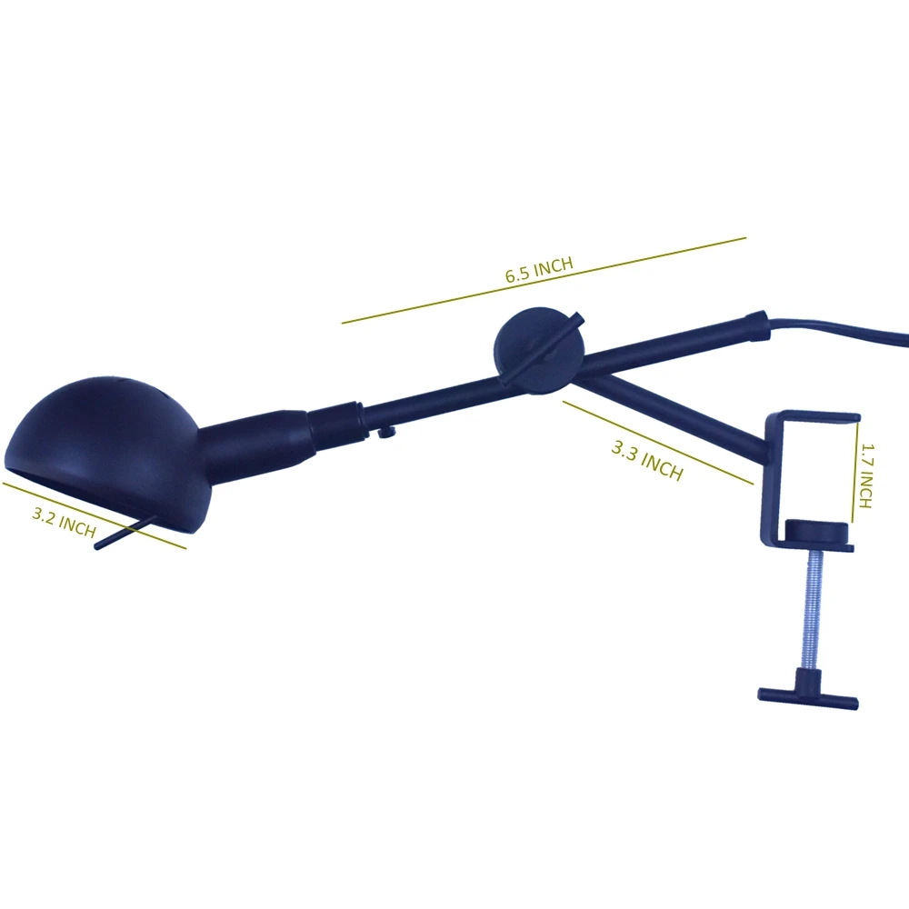 

Matte table Led desk clamp lamp retro industrial task light arm length adjustable for reading variable mounting