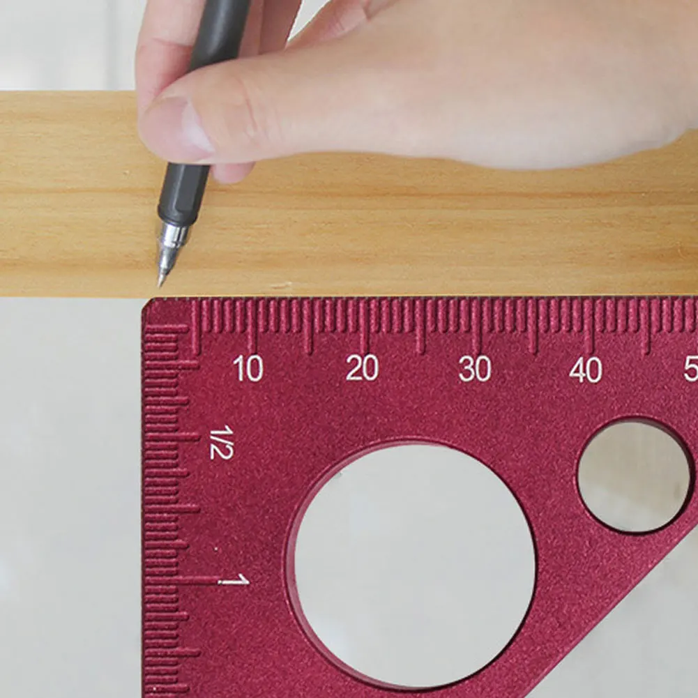 

Triangle Ruler 90 Degree Aluminum Alloy Angle Protractor Speed Metric Square Measuring Ruler For Building Framing Tools Gauges