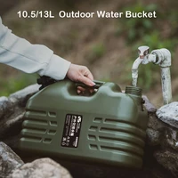 10 513l portable outdoor water bucket camping picnic hiking water storage bucket car driving water tank container with faucet