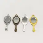 Зеркальные подвески в стиле ретро для изготовления ювелирных изделий сделай сам, аксессуары для цепочек, браслетов, сувениров, 10 шт.