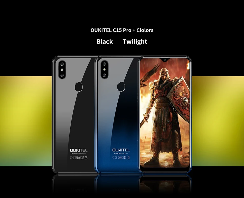 Мобильный телефон OUKITEL C15 Pro 6,088 ''MT6761 2GB+ 16 GB/3 GB+ 32 GB, отпечаток пальца, распознавание лица, 4G смартфон 2,4G/5G, WiFi, экран капли воды