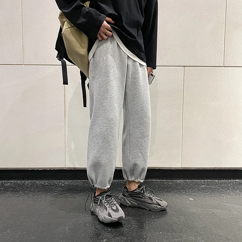 Мужские спортивные штаны модные однотонные повседневные брюки для бега уличная
