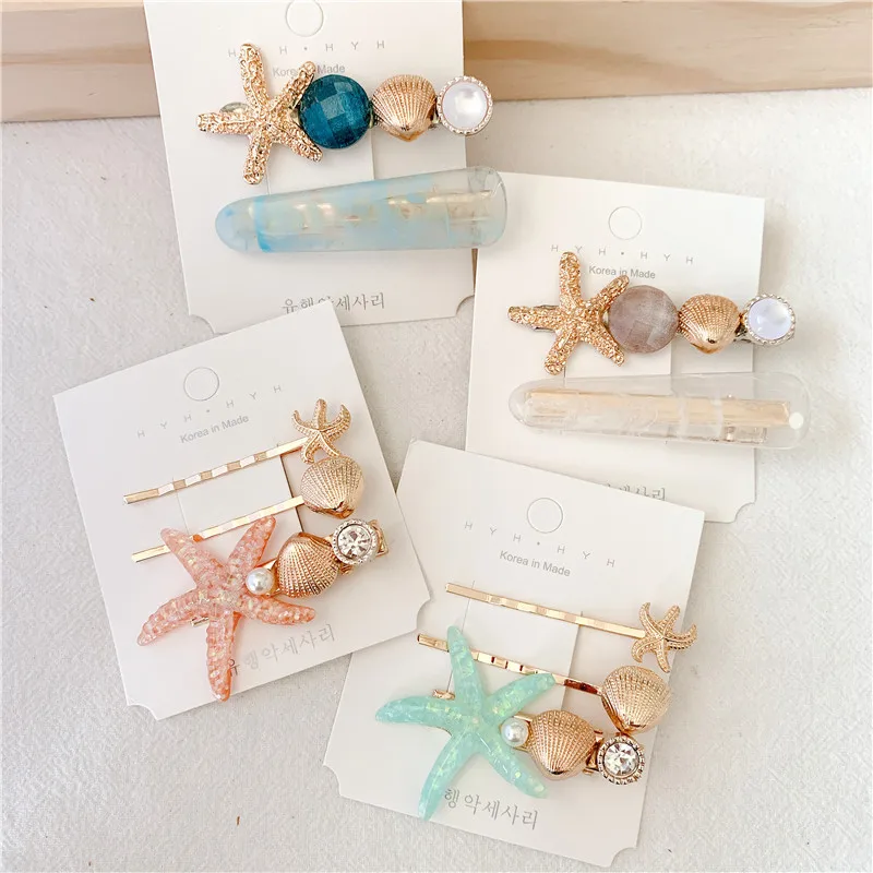 Женские акриловые зажимы для волос жемчужные металлические заколки милые