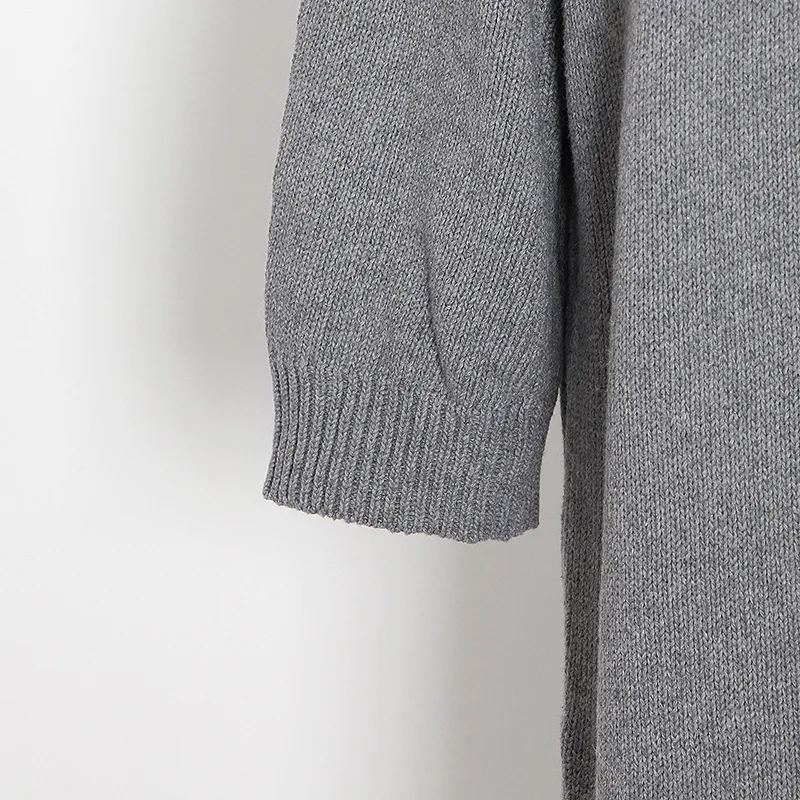 

GALCAUR Loose Solid Minimalist Sweater For Women O Neck Long Sleeve Casual Long Knitted Pullovers Female Fashion New Spring 2021