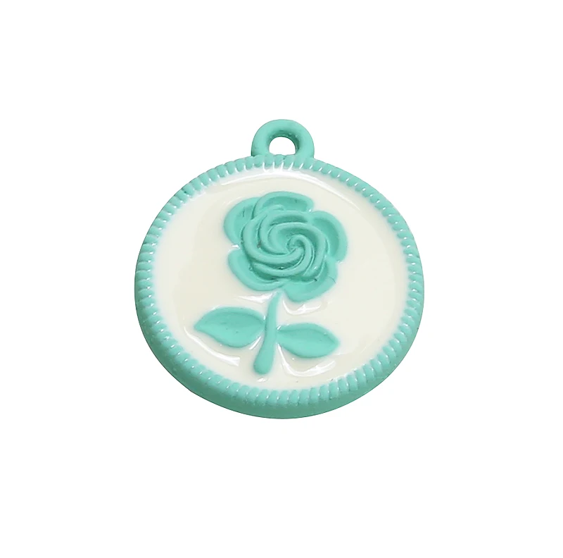 

Diy jewelry making 30pcs/lot alloy spray paint geometry flower/heart/rabbit shape charms earring/necklace accessory