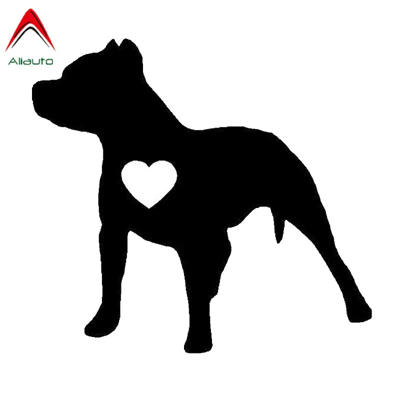 Стильная мультяшная наклейка на автомобиль Aliauto I Love My Pitbull виниловая