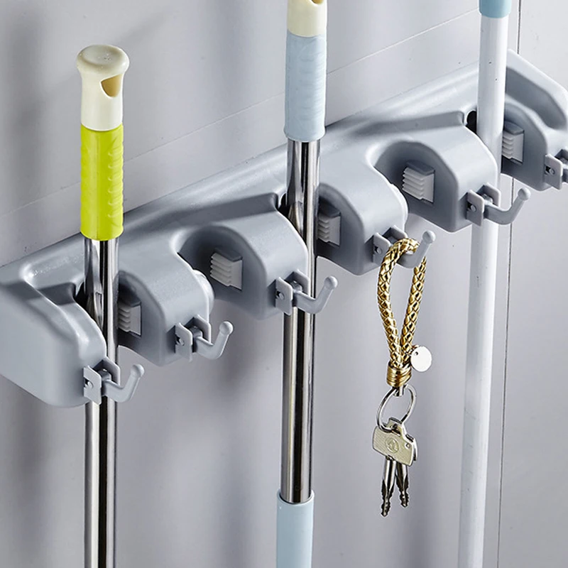 Горячая Кухня настенный Швабра стойка щетка метла держатель Вешалка Органайзер