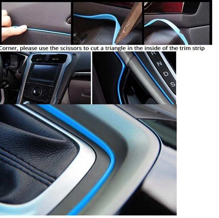 5 м новые аксессуары для крепления Автомобильная отделочная полоса bmw e46 e90 e60 ford