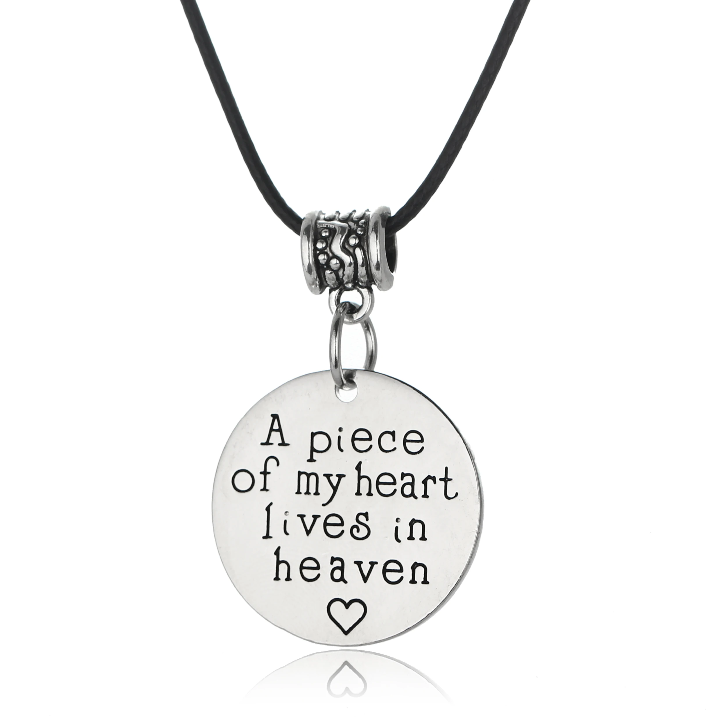 Ожерелье с подвеской в виде сердца My Heart Lives In Heaven цепочка для мужчин и женщин