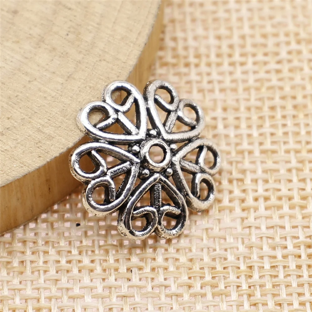 

free shipping 72pcs 19mm antique silver receptacle charms diy retro jewelry fit Earring keychain hair card pendant accessories