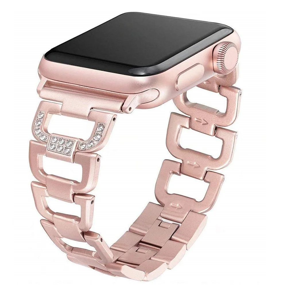 

Ремешок из нержавеющей стали для Apple Watch Band, металлический браслет для IWatch Series 5/4/3/2/1, 44 мм 42 мм