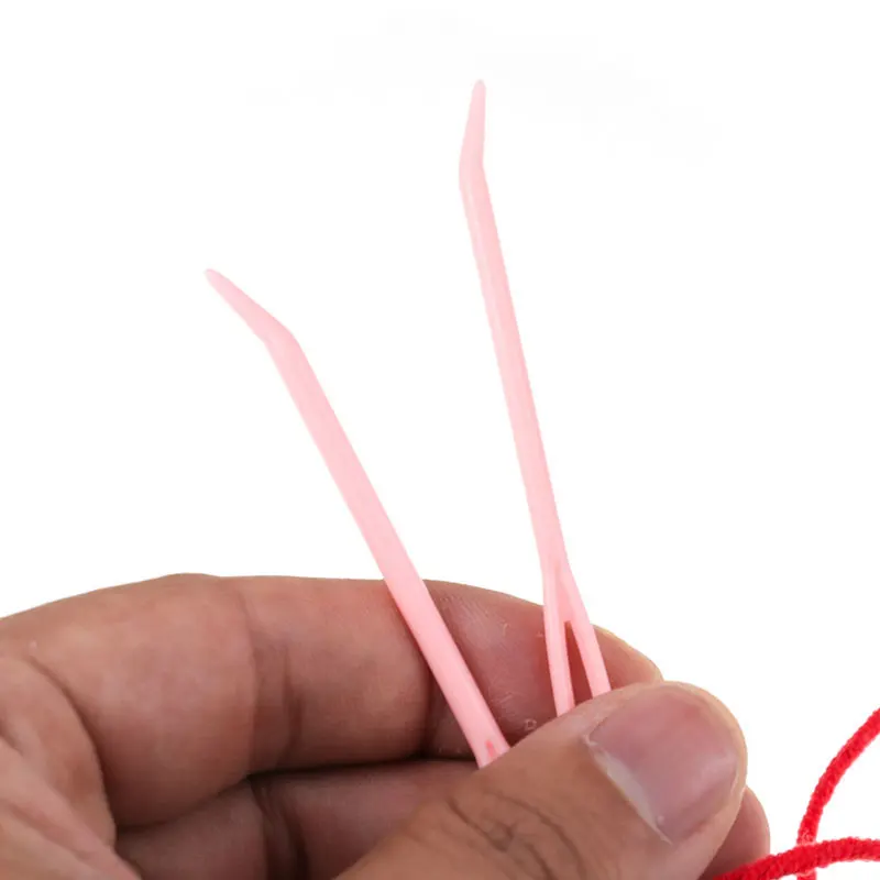 2 шт./лот изогнутые иглы для шитья набор вязальных спиц с большими глазами пряжи