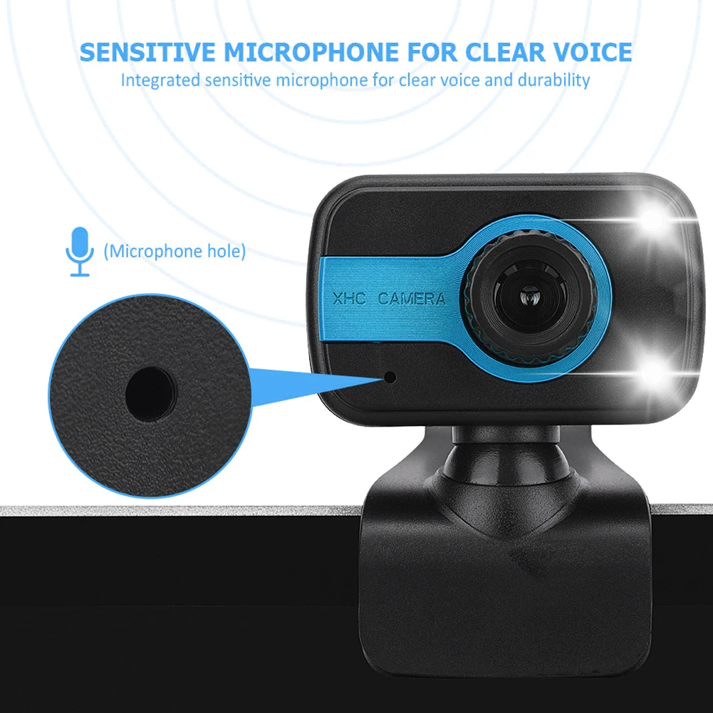 USB HD Webcam with Built-in Microphone 2LED Night Vision Clip-on Web Camera Computer peripherals | Компьютеры и офис