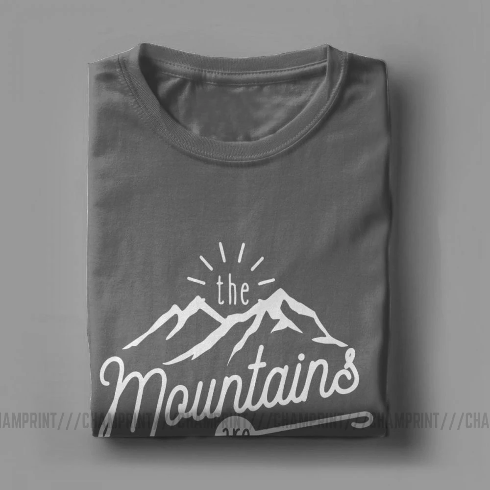 Футболка мужская с надписью The гор Are call And I'm Go футболка для походов альпинизма