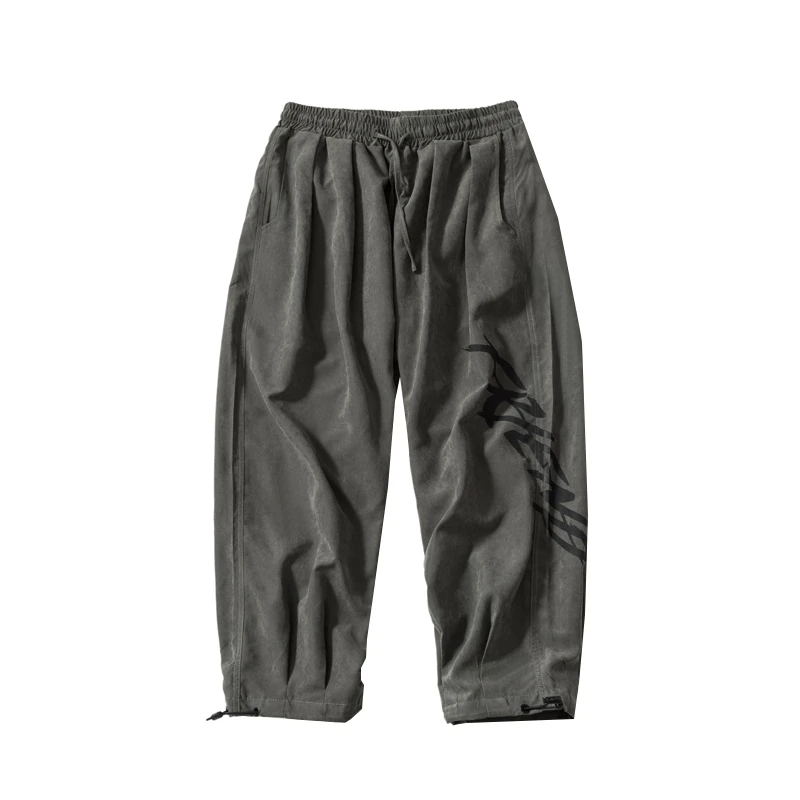 

Summer High Street Casual Pants Men Clothing Streetwear Fashion Loose Thin Sports Pants Hip-Hop Joggers Korean Running Pants