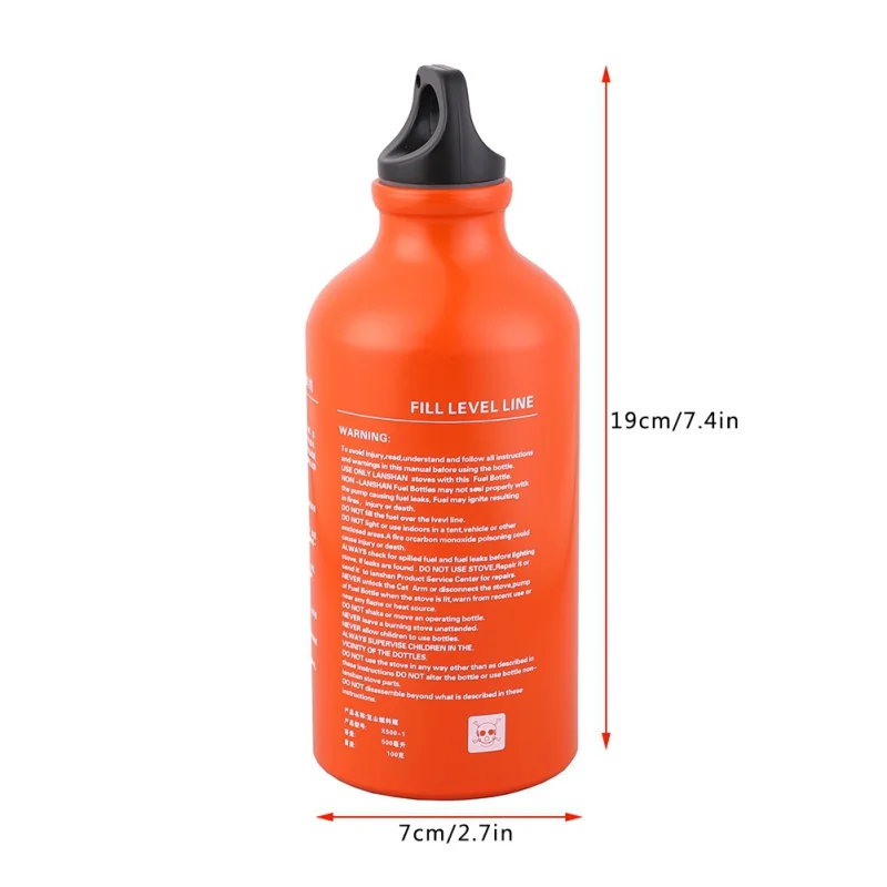 Gas Fuel Oil Bottle 500ml Aluminium Alloy durable lightweight Picnic Barbecue Motorcycle Emergency Petrol Kerosene Alcohol Liqui | Спорт и