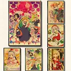 Домашний декор для девочек, спальни, ретро Настенная картина Kobayashi's Dragon Maid, скандинавский постер, настенные картины, классическое аниме