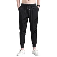 2021 new mens casual spring summer fall running pants student boy korean fashion sports nine pants quick dry double pockets