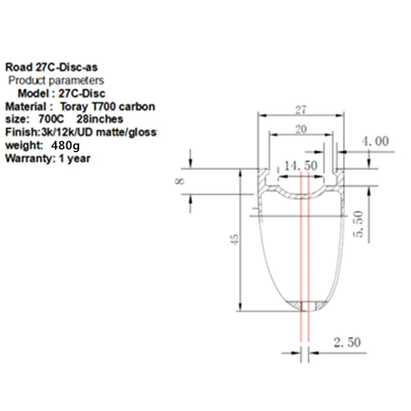 700c дорожные колеса 45*27 мм бескамерные дисковые тормоза карбоновые CT31 центральный