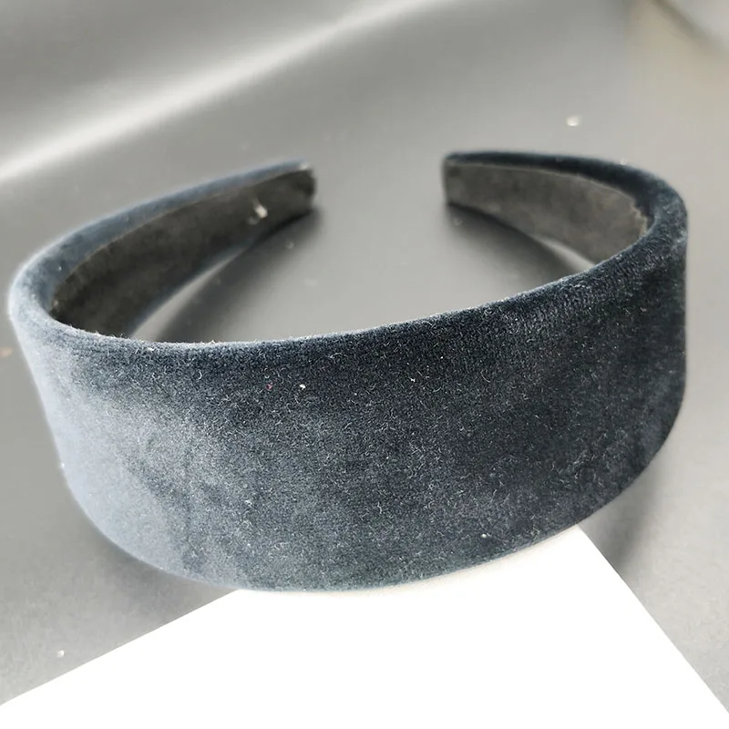 8PC /4cm width Fashion Women Velvet Wide high Quality DIY Hairband Comfortable Headband Simple Black Random Color