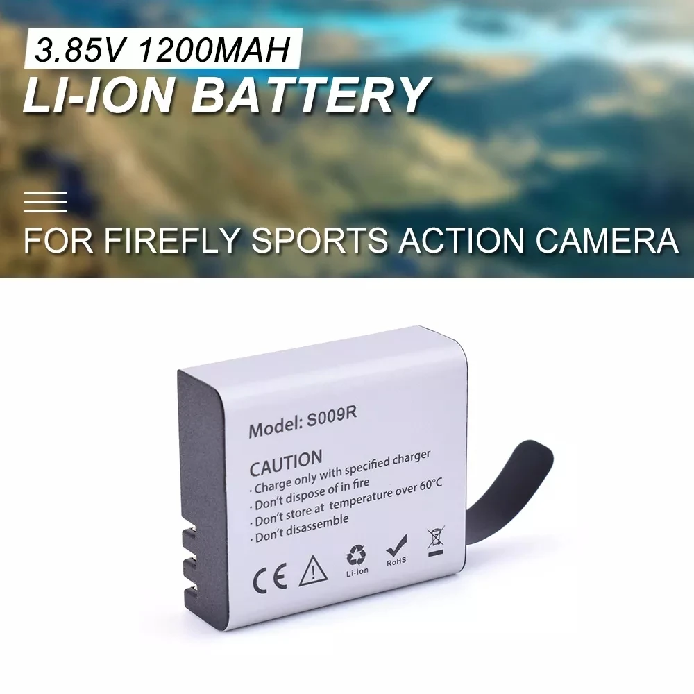 Новый соколиный глаз Firefly 8S 8SE Камера S009R 3 85 V 1200 мА/ч 4.62Wh Li Ion Перезаряжаемые