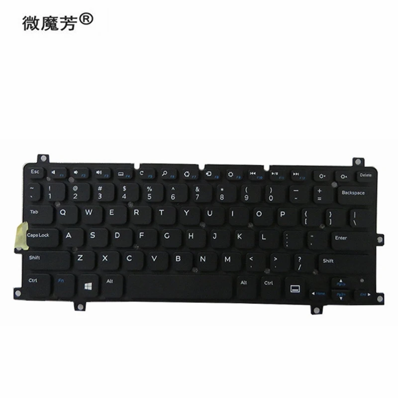 Фото US клавиатура для ноутбука DELL 3157 3152 inspiron 11 3000 2 в 1 черный без рамки английская