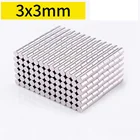 Дисковый редкоземельный неодимовый мощный магнит  3x3 мм N35, мини круглый магнит, различное количество