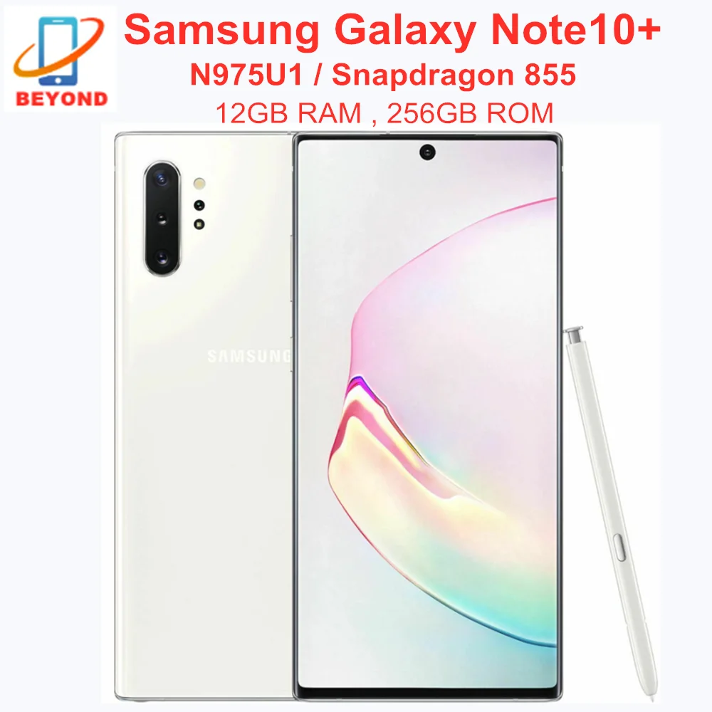 Samsung Galaxy Note 10 плюс N975U1 Note10 + N975U 256 Гб встроенной памяти 12 оперативной Octa Core 6 8