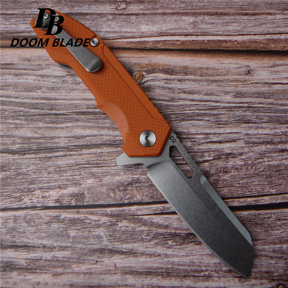 7 9 &quotFH11 60 61HRC ножи с шарикоподшипником D2 Лезвие складные G10 рукоятка кемпинг