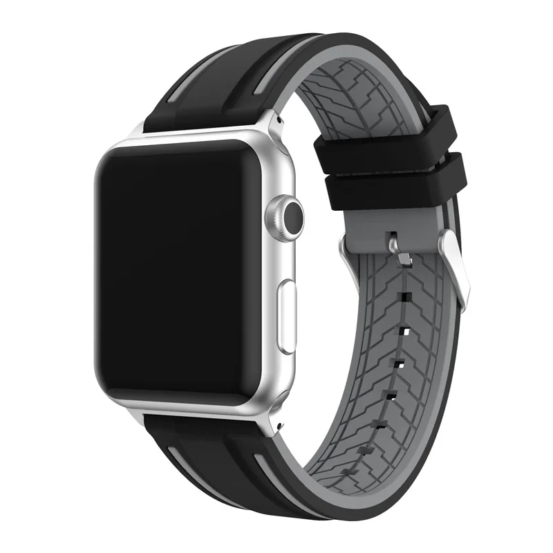 Спортивный ремешок JANSIN для apple watch series 5 4 3 2 браслет iWatch 5 ремешок 40 мм 44 мм мягкий силиконовый ремешок для apple watch 38 мм 42 мм