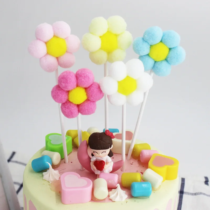 Звездное небо День рождения фестиваль торт карты партии Декор 2 шт. розовый