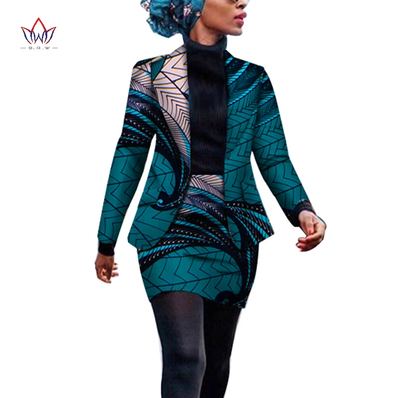 Африканский стиль Женская африканская одежда комплект из двух предметов платье