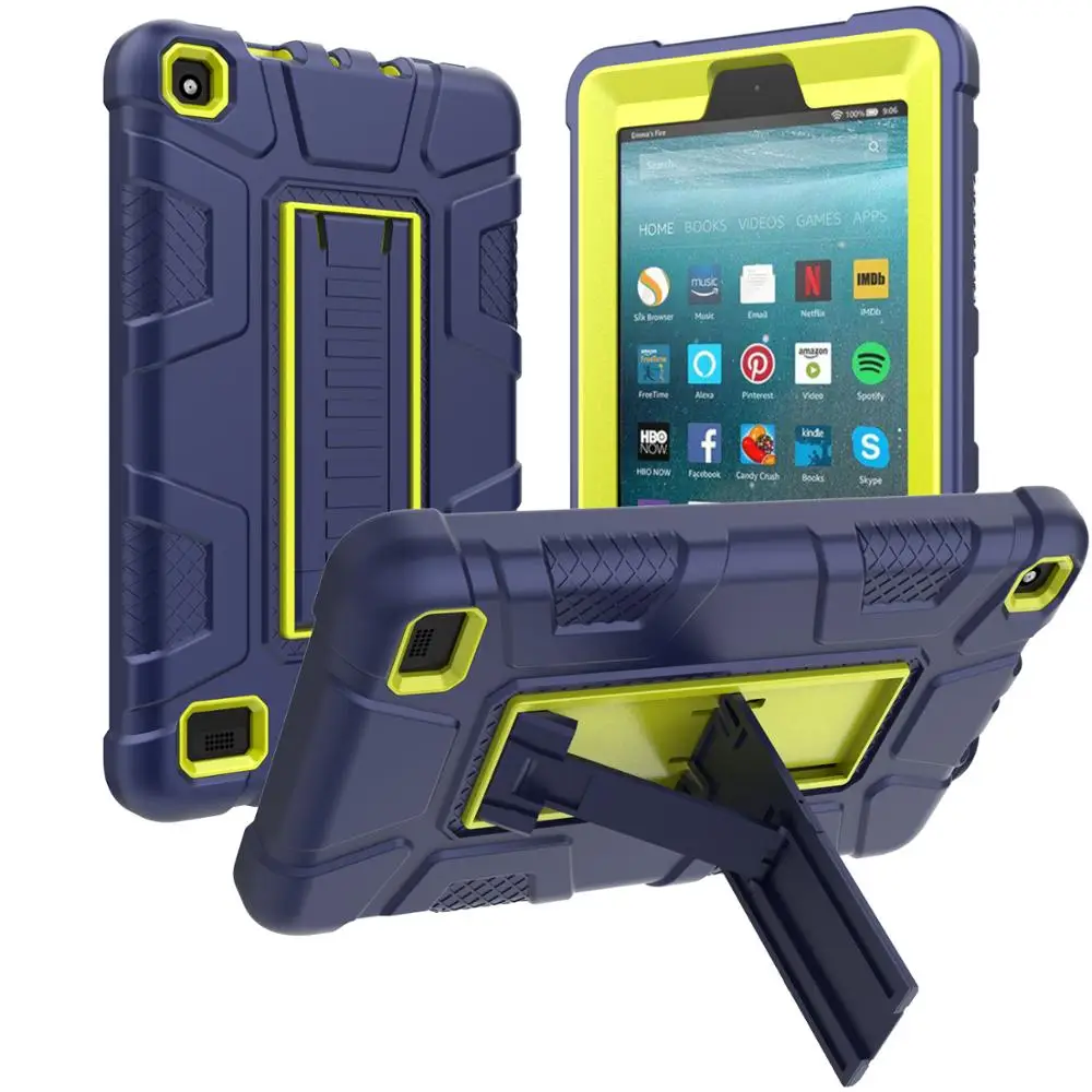 

Чехол для Kindle Fire 7 2019, противоударный Прочный резиновый Твердый Чехол-подставка для Fire 7 2019, чехол для планшета