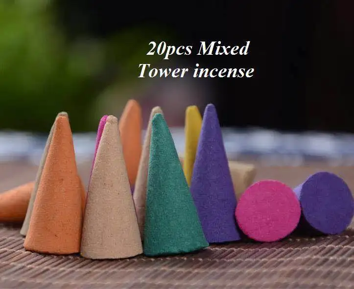 20pcs Tower Cones Лотос медный для благовоний горелка многофункциональный ладан держатель для Рожков креативная металлическая курильница для благовоний аромогорелка курильница - Цвет: 20pcs Tower Cones