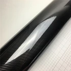 Высококачественная глянцевая пленка из углеродного волокна 5D, черный виниловый лист из углеродного волокна 5D, автомобильная упаковка, свободный размер: 1,52x2 0 мрулон