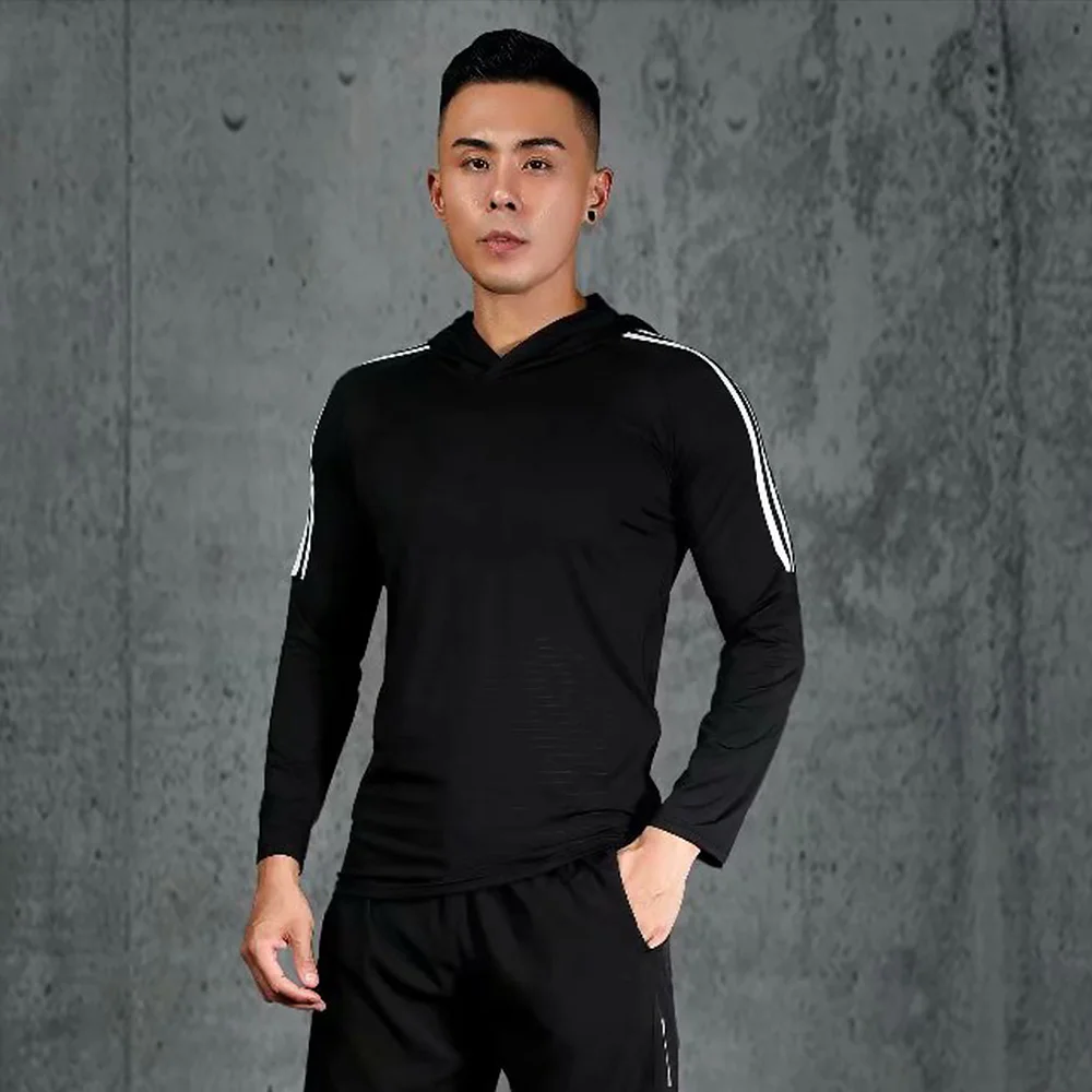 Футболка мужская компрессионная с длинными рукавами и 3D принтом|Беговые
