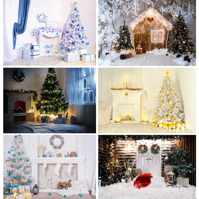 

Vinyl Christmas Day Indoor Theme Photography Background Christmas Tree Children Backdrops For Photo Studio Props 710 CHM-112