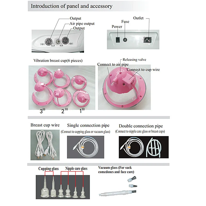 

New Digital Breast Beauty Instrument Vibration Massage With Enlarge Breast Photon Face Back Care Obesity Cure Beauty Machine2021