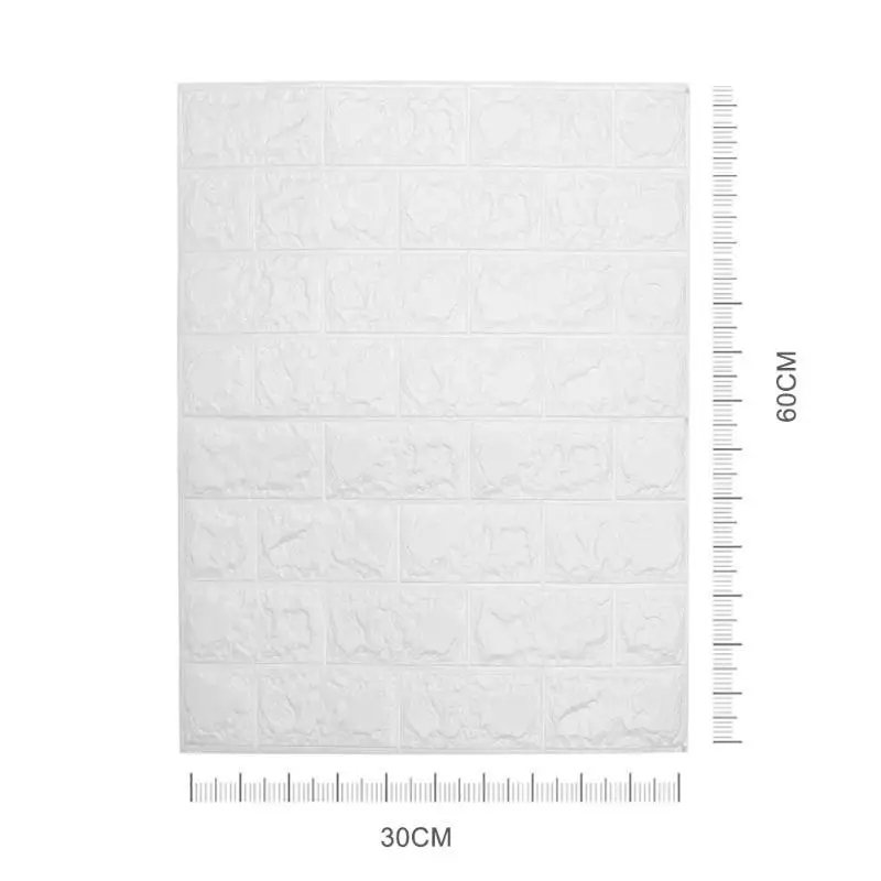 

PE Waterproof 3D Brickwall Stickers Decorative 30X60cm Children Anti-collision Three-dimensional Wall Sticker Self-adhesive