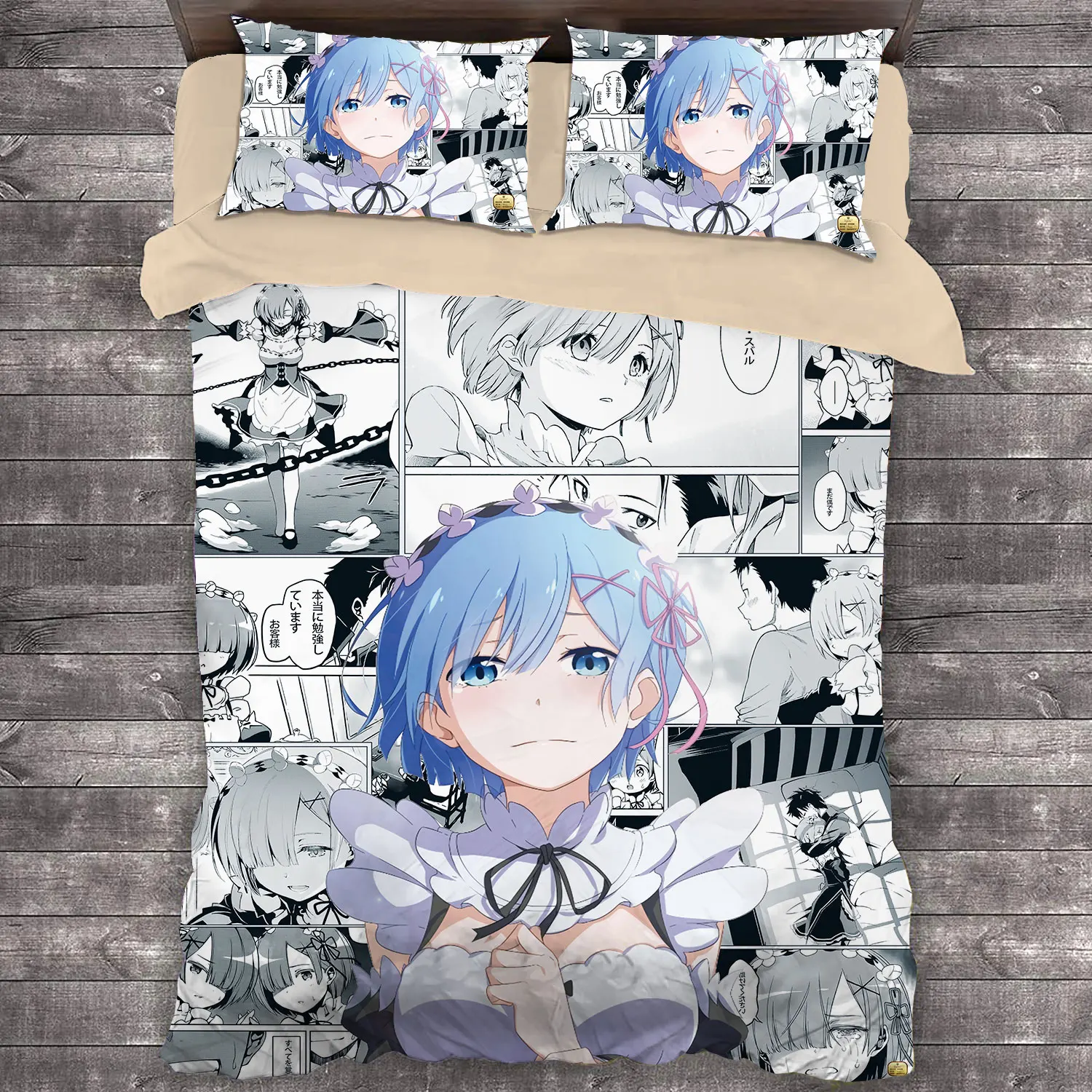 

Popular Anime REM 3D Bedding Set Duvet Covers Pillowcases Comforter Bedclothes Bed Linen bedding sets