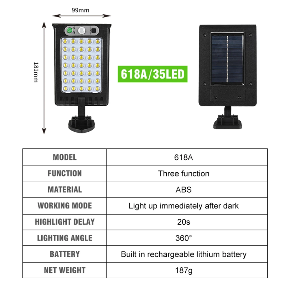 

Porch Solar Light Human Body Infrared Lamp Solar Powered LED/COB Wall Column Yard Outdoor Lamp for Decoration