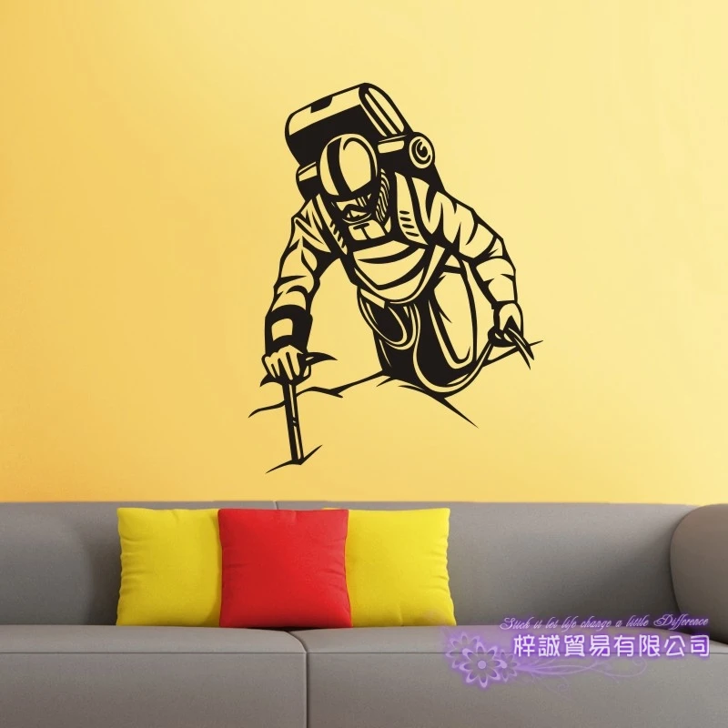 

Mountain Climbing Sticker Climbers Decal Extreme Sports Posters Vinyl Wall Decals Parede Decor Mural Climbing Sticker