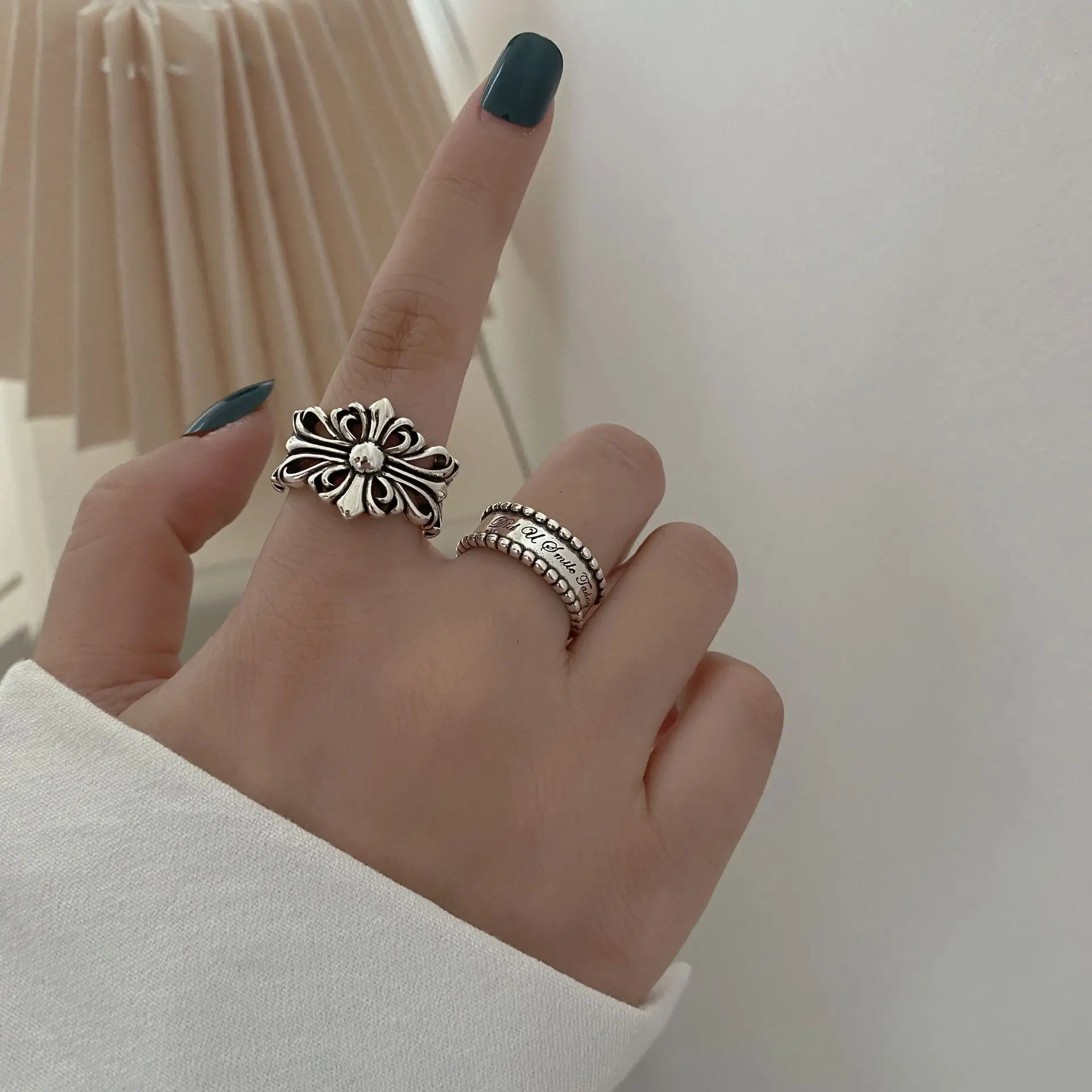 

Retro Ring For Men And Women English Letter Ring National Style Jewelry Personality Joker Temperament Japanese And Korean Style