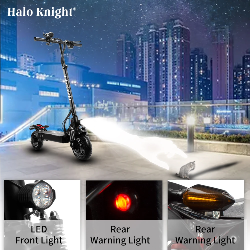 2000 Вт самокат электрический дешевый 10-дюймовый двойной мотор складной скутер