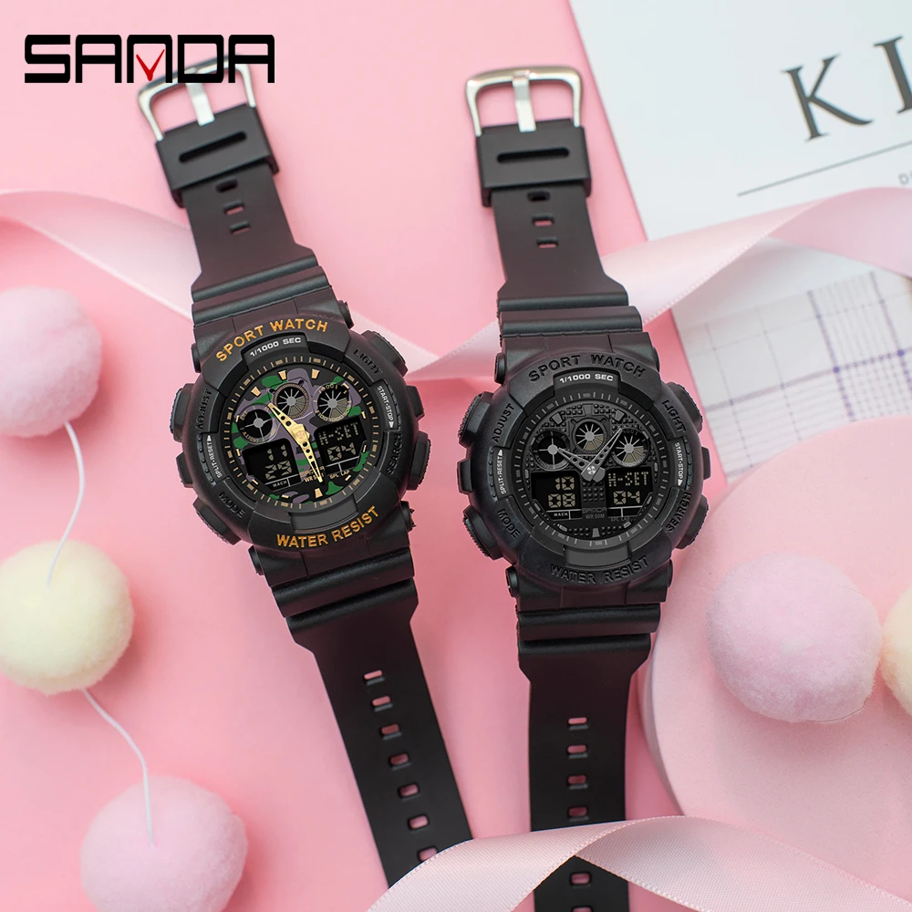 Сандалии G Стиль спортивные часы Для мужчин Ms светодиодный цифровые в стиле