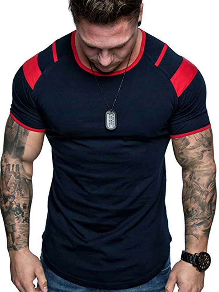 

New Men T-shirt Cotton Short Sleeves black Undershirt Male Solid stripe Mens Tee Summer Brand Clothing Homme camiseta masculina