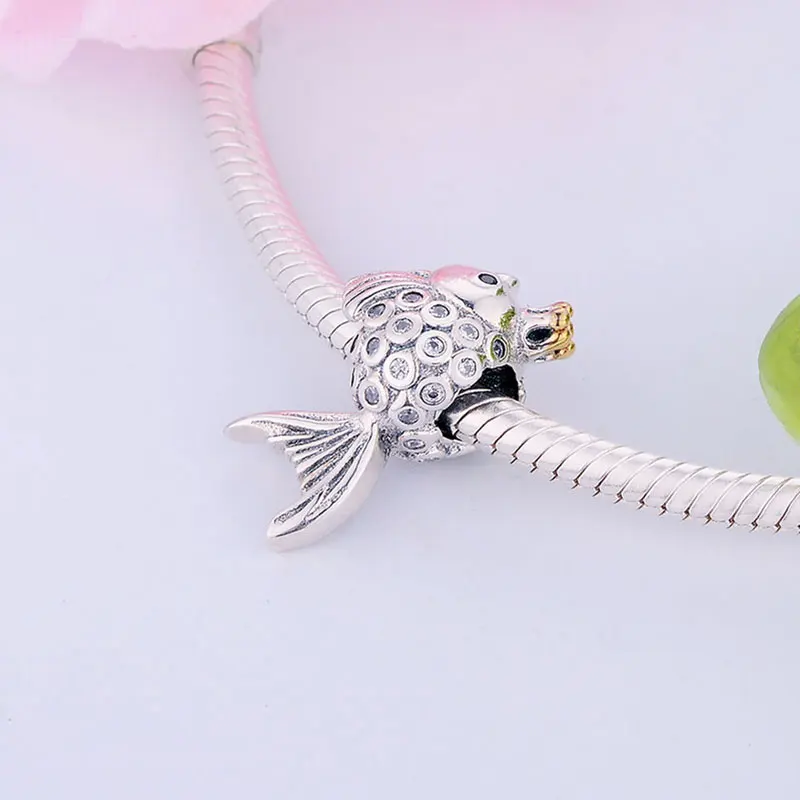 Сказочная Золотая рыбка из стерлингового серебра 925 пробы корона принцессы с