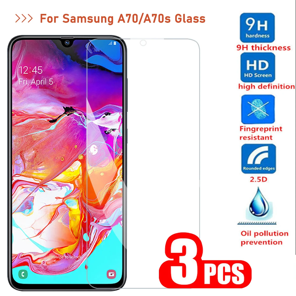

Защитное стекло для Samsung Galaxy A70, A70S, закаленное, 3 шт.